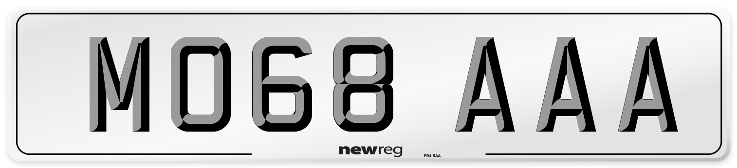 MO68 AAA Number Plate from New Reg